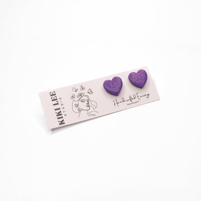 Grape Glitter Studs *Choose Your Style*