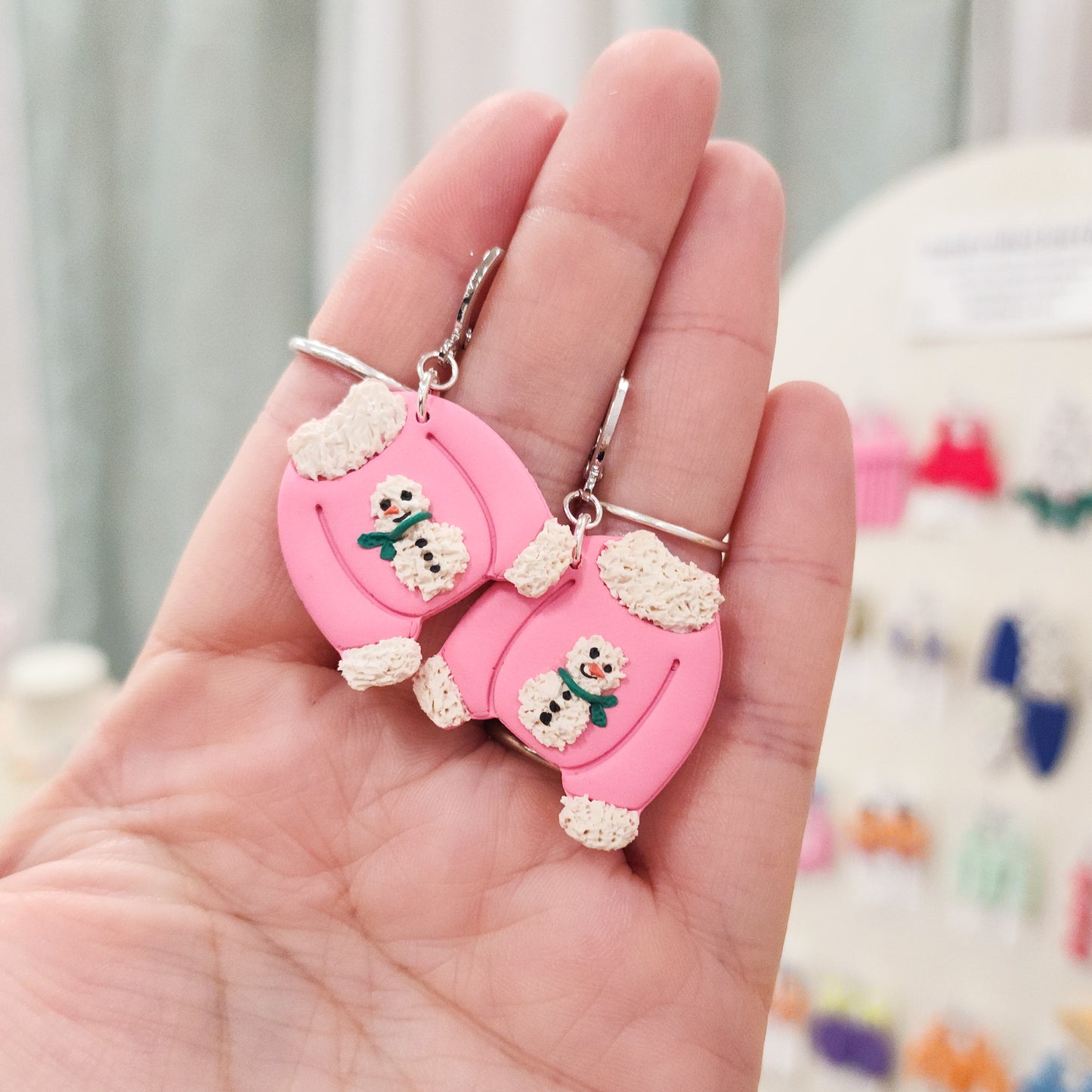 Pink Snowman Sweaters